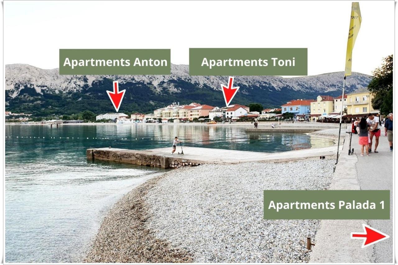 Apartments Palada 1 Baška Eksteriør billede